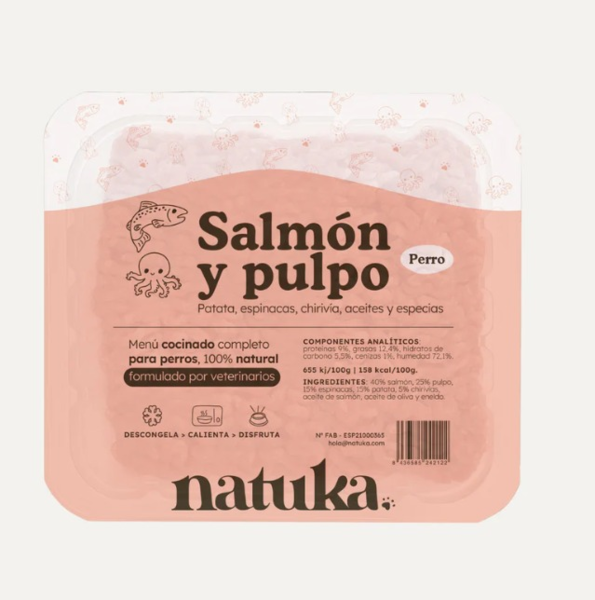 Menú Cocinado Salmón y Pulpo