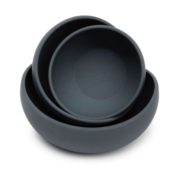 Silicone Bowl Slate Grey (2)